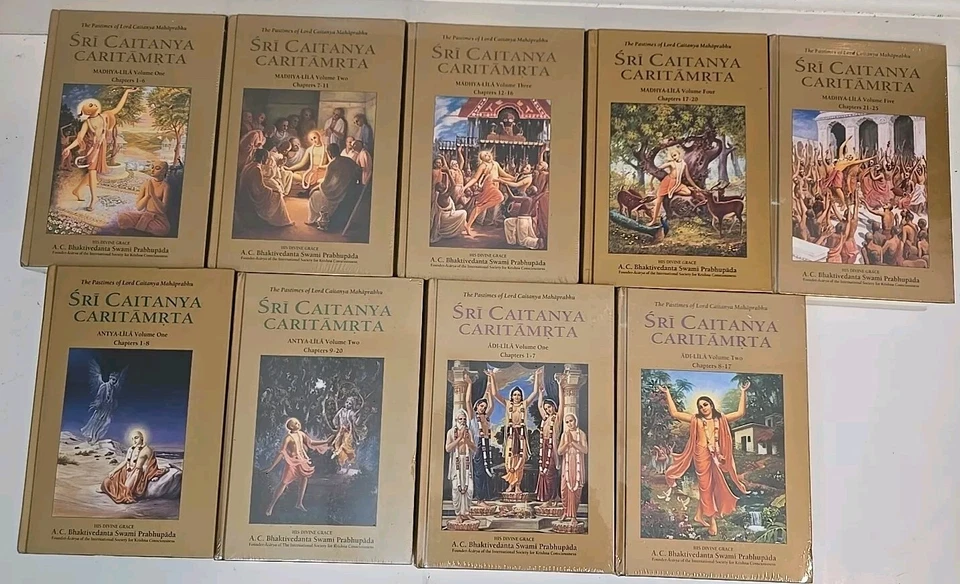 Sri Caitanya Caritamrta 9 Book Volume In Bengali Text & English Equivalents  - Image 2 of 4