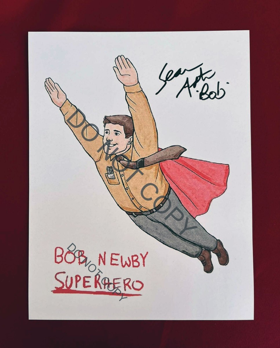 Stranger Things Bob Newby Superhero Signed by Sean Astin