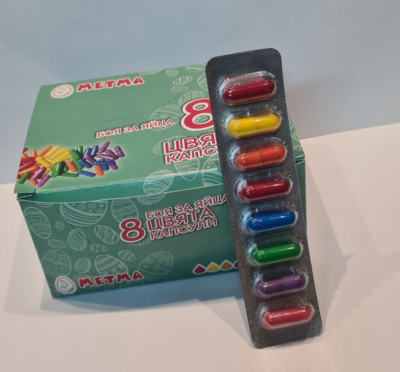 8 Kapseln Farbe färben Farbe zum Dekorieren Bemalen Ostereier ausgefallen Kunst Basteln