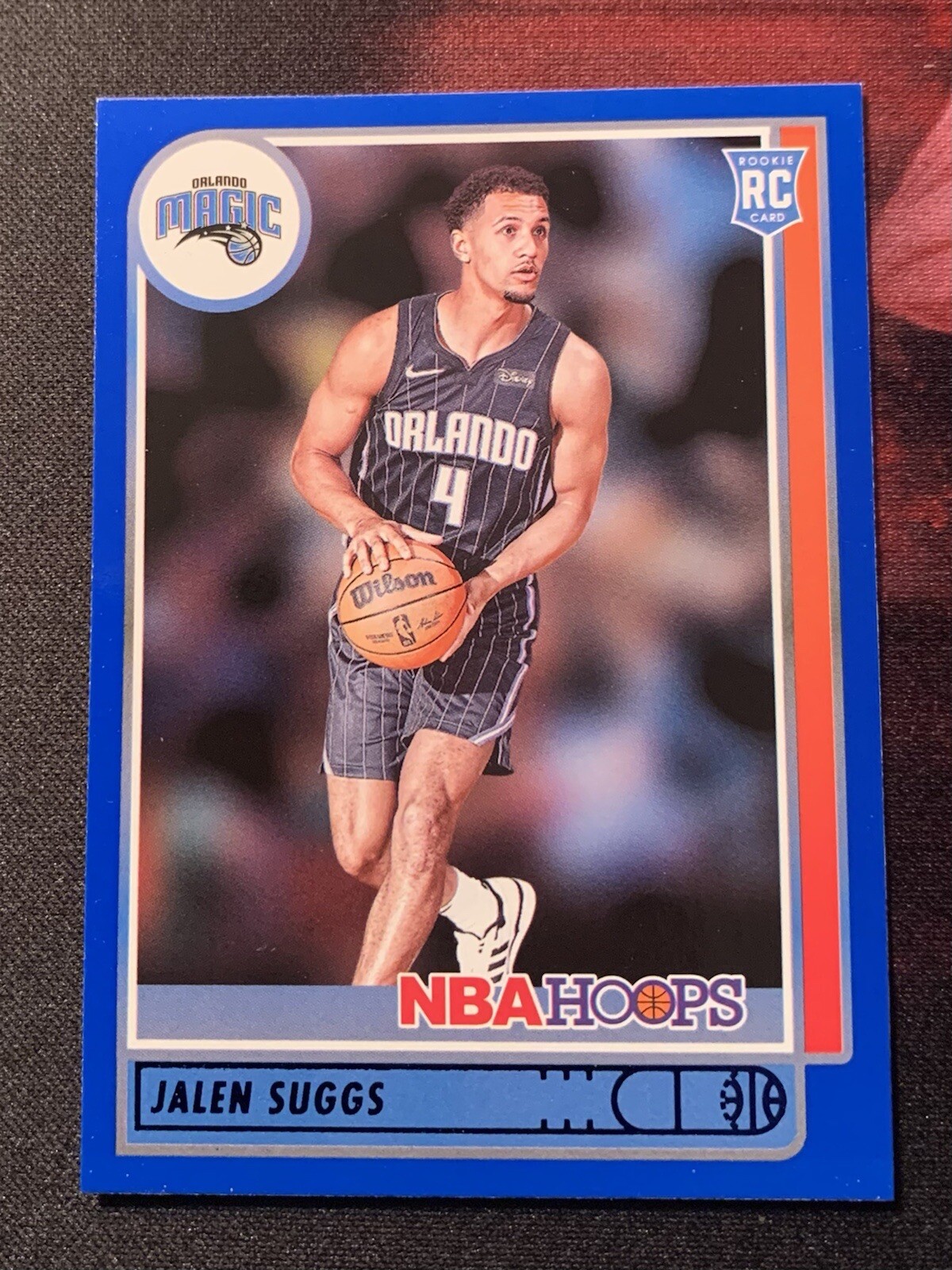 Jalen Suggs 2021-22 Hoops Blue Border Parallel Rookie RC Orlando Magic #210