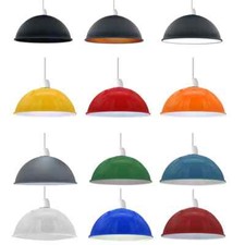 Ceiling Light Shade Lampshade Easy Fit Pendant Metal Domed Kitchen Living Room