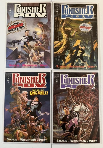 Marvel Comics Punisher P.O.V. Vintage 1991 Complete 1-4 Comic Book Set