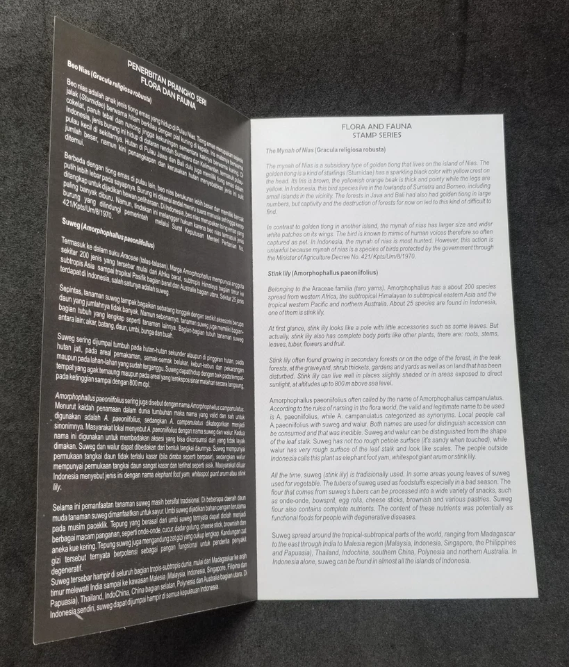*ENVÍO GRATUITO Indonesia Flora Fauna 2015 Pájaro Flor Planta (sello FDC) Foto 3 de 4