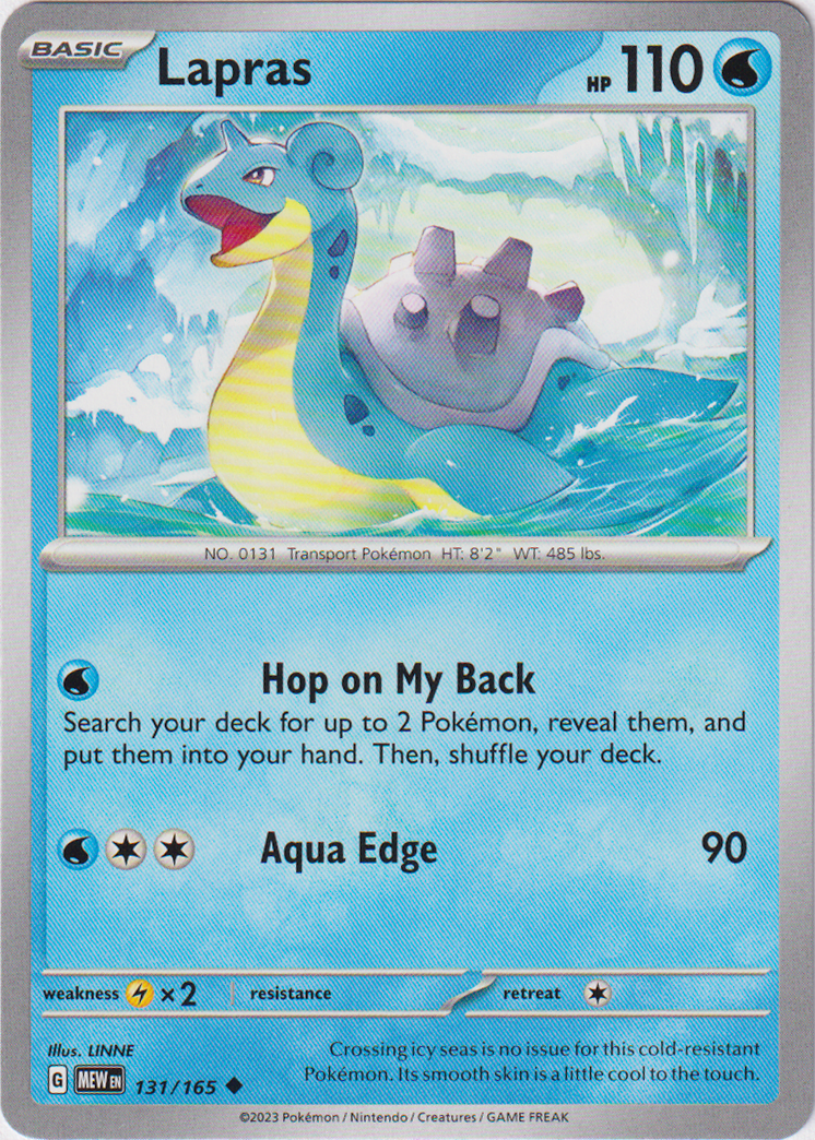 Pokémon - 151 - Lapras - 131/165 - ENGLISH - NM/M | eBay