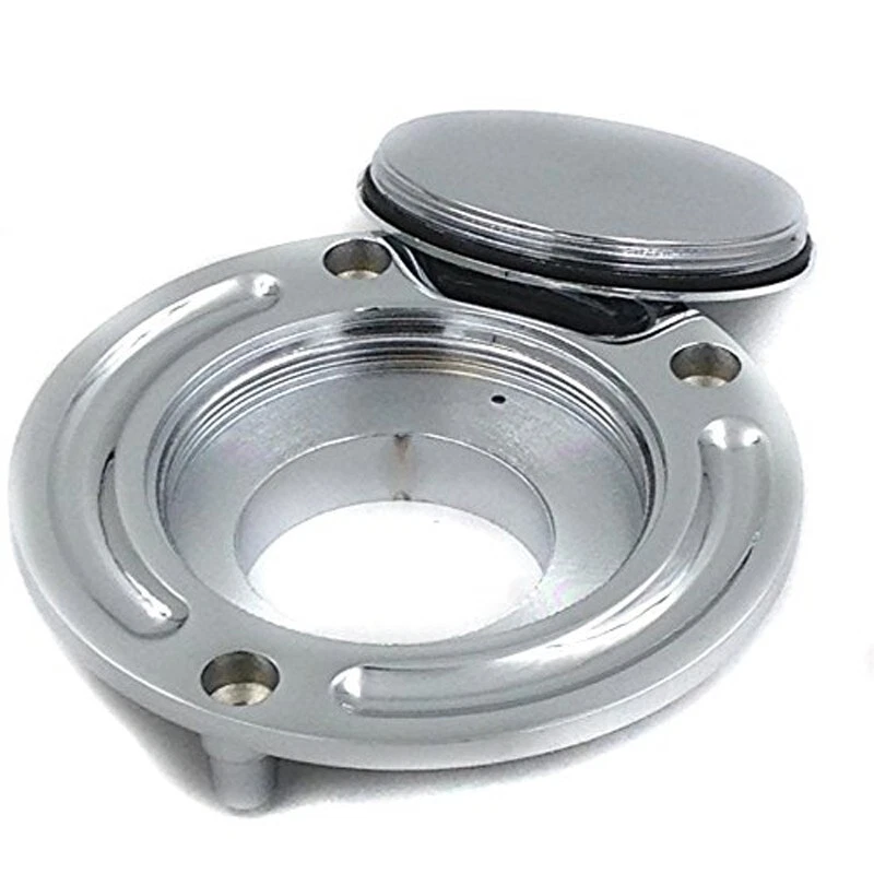 Tapa de gasolina de tanque de combustible cromada sin llave nueva para Honda CBR 600 F2 F3 F4 F4i 91-06 Foto 4 de 4