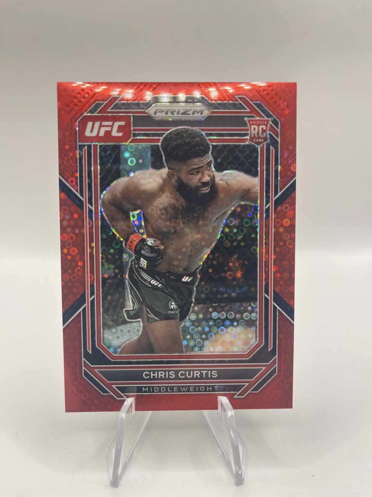 2023 Panini Prizm UFC CHRIS CURTIS RC ROOKIE #105 RED DISCO PRIZM SP # /99 🔥
