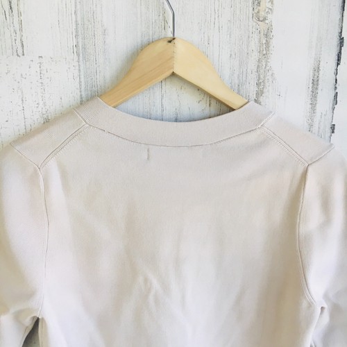 NWT $268 One Grey Day Cropped Cardigan Grandpa V-Neck Light Beige M - Picture 9 of 11
