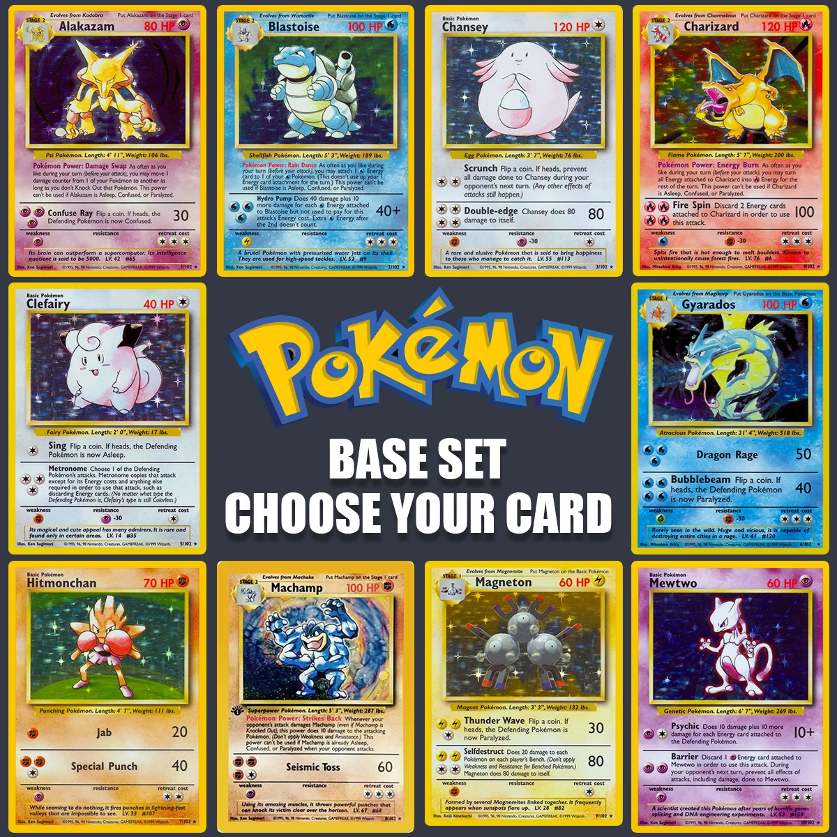 1999 wizards pokemon cards value Wizards of the Coast Pokémon TCG Base Set Individual Collectible Card Game Cards  for sale