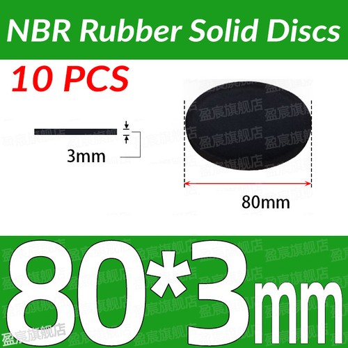 NBR Gummi Scheiben Schwarz Solide Runde Platte Dämpfende Dichtung Stärke 1 -10mm - Bild 123 von 266