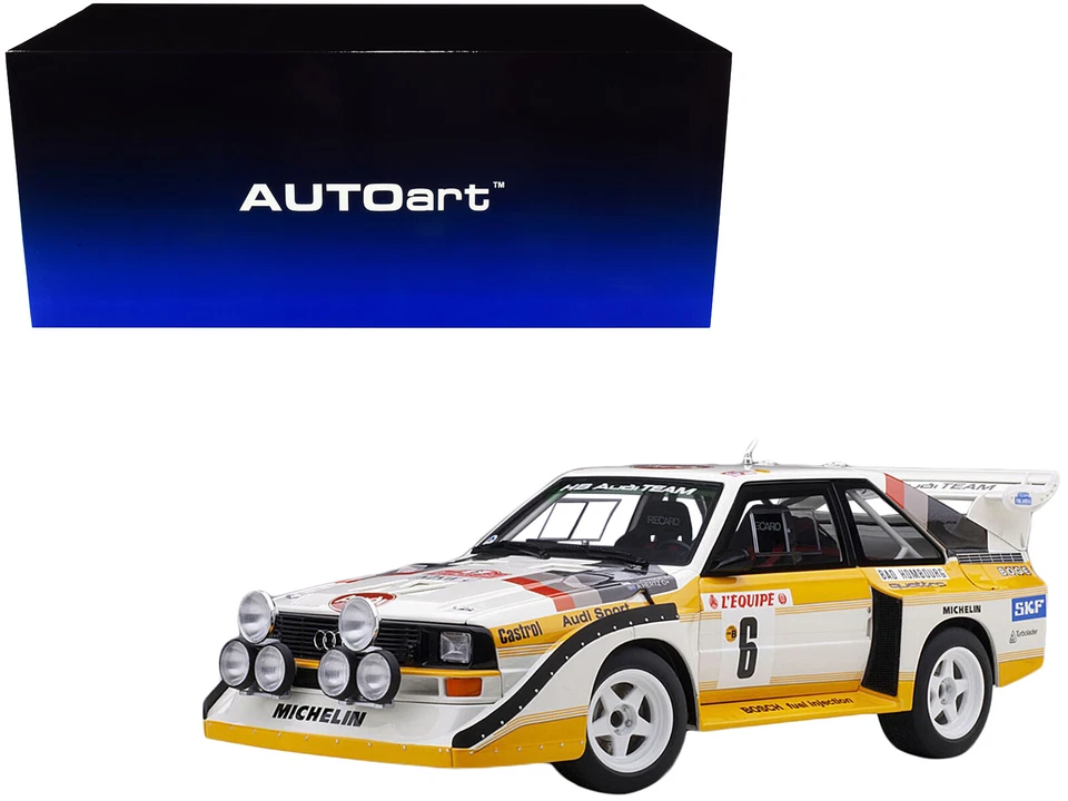 Audi Sport Quattro S1 #6 H. Mikkola Monte Carlo 1986 1/18 by Autoart - Image 2 of 4