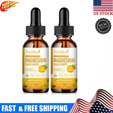 2 Packs Magnesium Liquid Drops, Magnesium Glycinate,Improve Sleep,Anxiety Relief