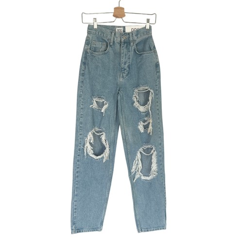 BDG Bagg yJeans Women's 24 Blue High Waisted Straight Leg Urban Outfitters NEW