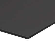 PVC Foam Board Sheet,3mmT x 8"W x12  L,Black,Double Sided,Expanded PVC Sheet