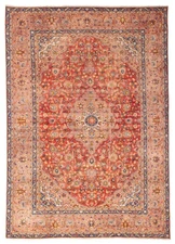 Traditional Vintage Hand-Knotted Oriental Carpet 9'3" x 13'0" Wool Area Rug