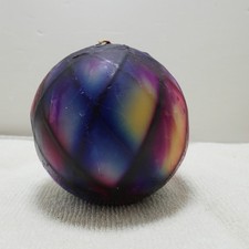 Vintage Wax Ball Candle Large Round Heavy Sphere Unused Unscented Purple 4  
