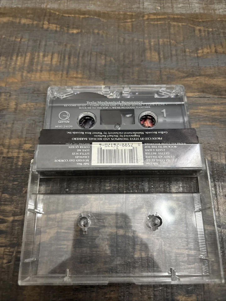 Tesla Mechanical Resonance Cassette Tape Geffen 1986 Hair Metal - Image 3 of 3