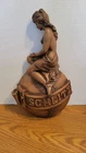 Schlitz Beer Lady On Globe World Back Bar Wall Sign Vintage 1960s Milwaukee