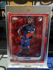 2025 Topps Chrome Sapphire MLS Kevin Denkey FC Cincinnati /5 Red refractor Rc