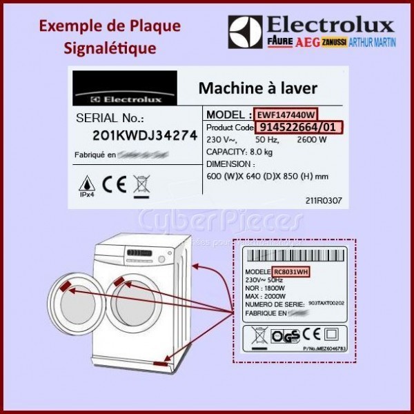 Module Electrolux 1242684007 carte de commande de rechange lave-linge - 2