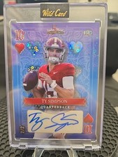 2024 Wild Card 5 Card Draw Ty Simpson Auto PRC 2/2