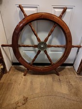 Vintage Nautical Wooden Ship Wheel 36 Maritime Boat Steering Wheel Decor