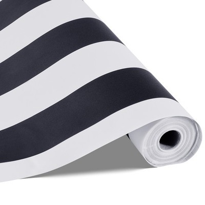 VEVOR Peel and Stick Wallpaper 17.7x590.5 in Black White Geometric Waterproof