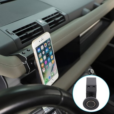 Center Console Dashboard Phone Holder Black For Land Rover Defender 2020-2023