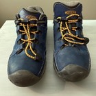 KEEN Kids Waterproof Hiking Shoes Size 2Y Blue Leather Outdoor Fall