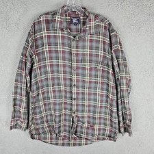 Vintage Burberrys Shirt Mens Medium Plaid Button Up Made USA Nova Check 90s