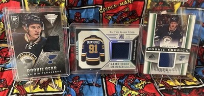 Vladimir Tarasenko St. Louis Blues Game Used/Rookie Patch Cards Lot Of 3 #1 Of 5