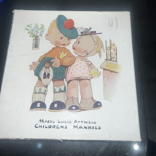 Vintage Mabel Lucie Attwell Kinder Taschentücher verpackt unbenutzt  - Bild 1 von 5