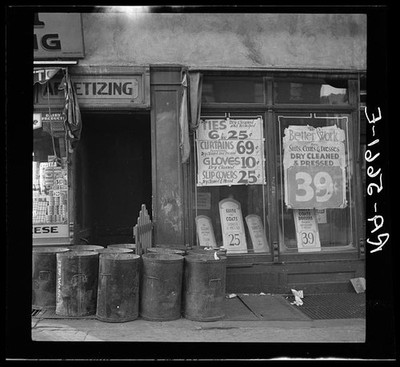 Washington Avenue Bronx New York 1936 Mrs Hochfield tenement storefront