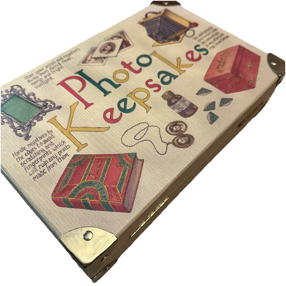 PHOTO KEEPSAKES Case 12” X 8” With 5 Boxes Within - Gold Trimmed Organizer NEW - Изображение 3 из 4