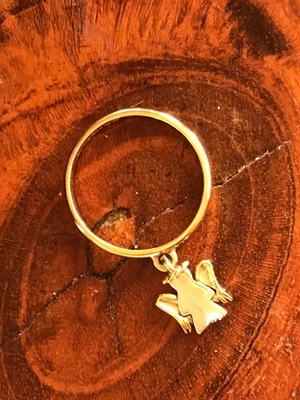 Ring Engel Engelchen Gold 18 kt. 750er Gelbgold / Weißgold 2,28 g - Bild 1 von 4