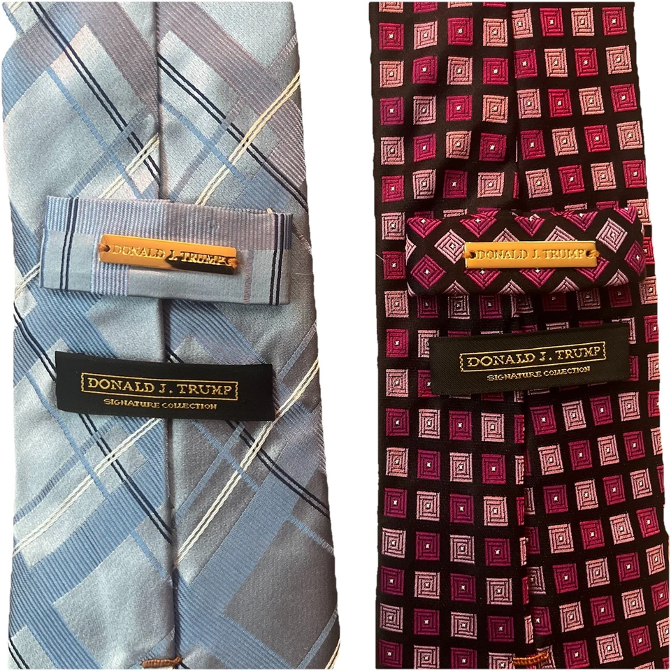 Lote de 4 corbatas de seda Donald J Trump barra de oro colección exclusiva Foto 4 de 4