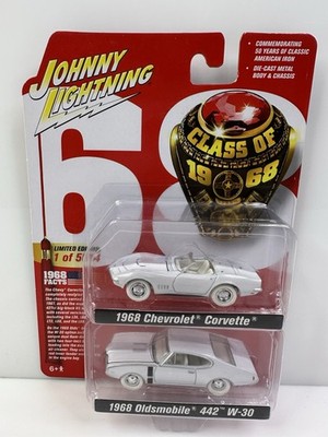 Rare Johnny Lightning Class Of 1968 White Lightning Chase 