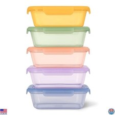 Ello Snap  Nest 10-Piece Meal Prep Set - 4.5 Cup Reusable Containers, Cactus