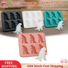 Godzilla Shaped Ice Cube Mold Ice Cube Tableware 6 Grid Silicone Kitchen Bar