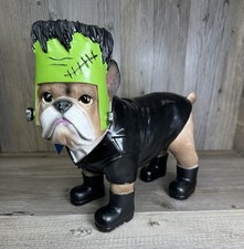 Humane Society French Bulldog Frenchie Frankenstein Halloween Figurine Resin New