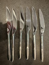 WMF Sydney Cromargan Edelstahl Besteck 6 Tafelmesser Menümesser 21,9 cm