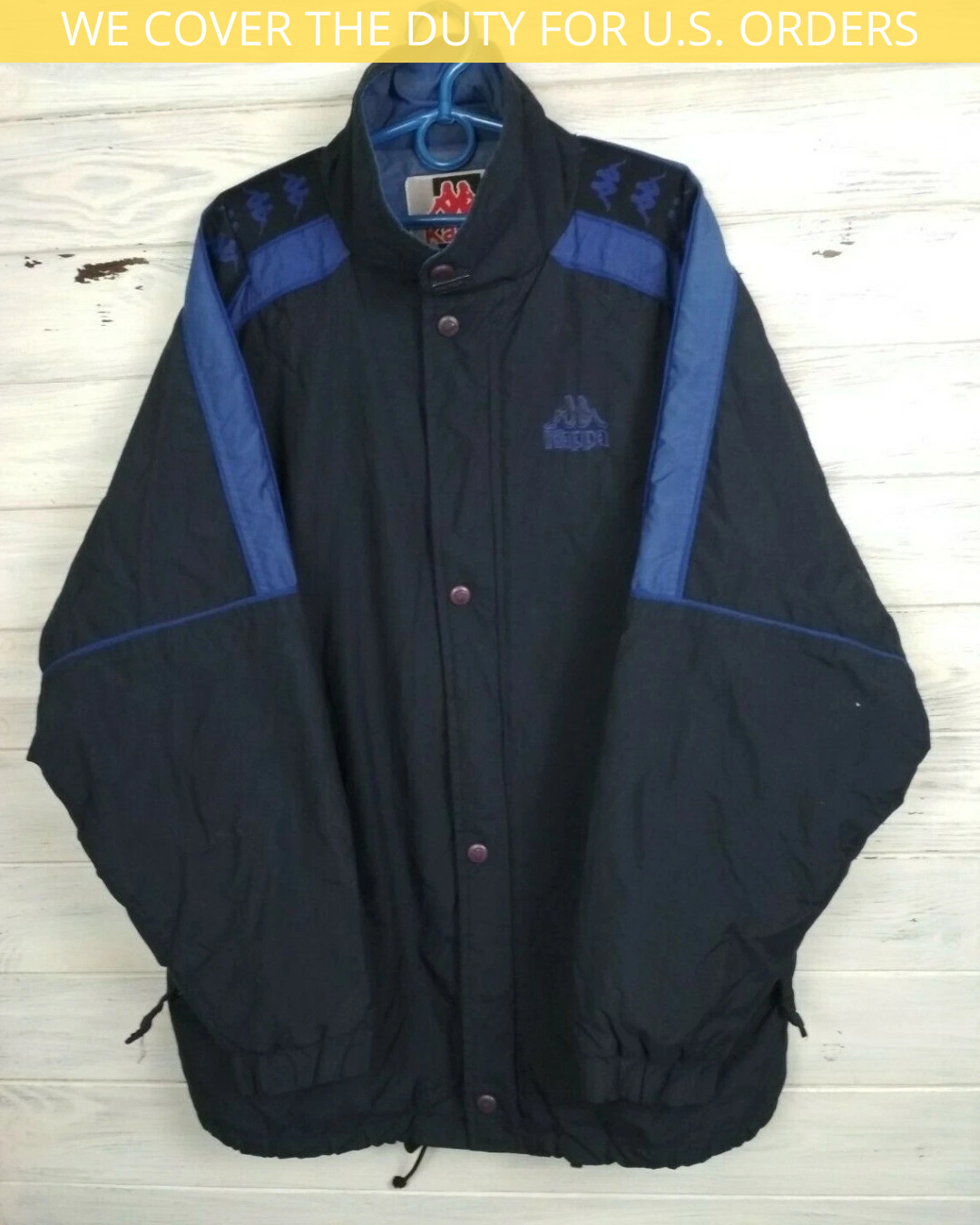 Kappa Jacket Size MEDIUM Full Zip Mens Training Blue Vintage Retro