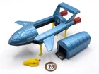 RARE VINTAGE DINKY TOYS # 106  THUNDERBIRD 2 & 4 DIECAST MODEL BLUE SPACECRAFT