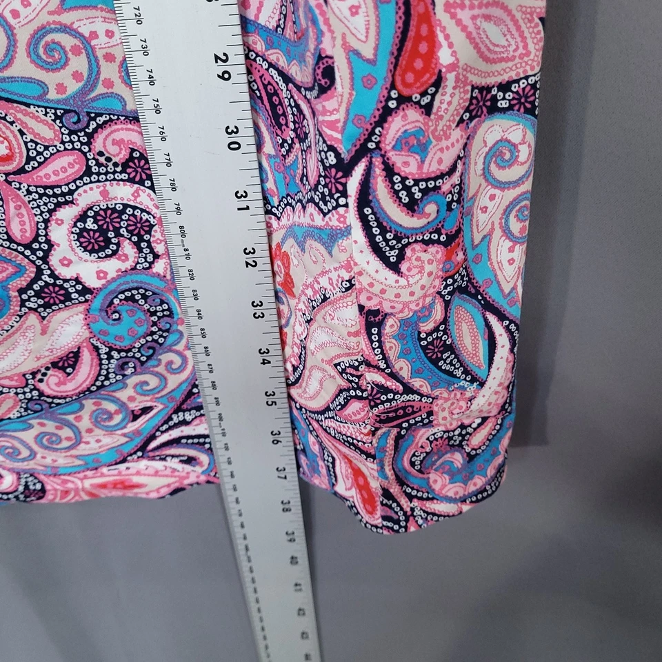 Vestido recto para mujer Nine West sin mangas rosa azul cachemira talla 16 Foto 3 de 4