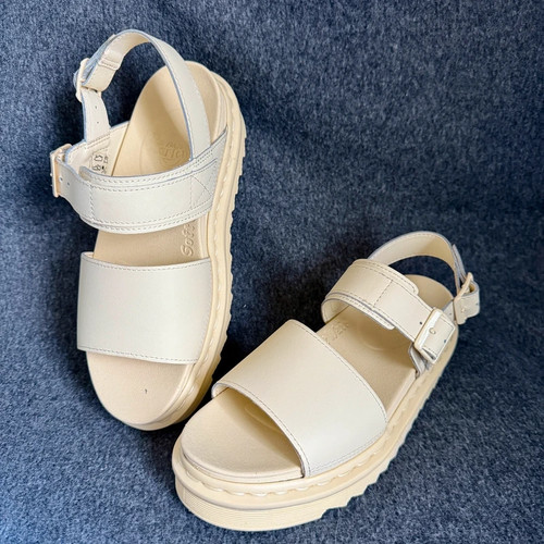 Dr Martens Platform Sandal Voss Mono Chalk Yellow EU 39 UK 6 Hydro Leather