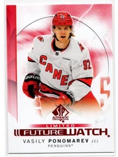2024-25 Upper Deck SP Autenthic Future Watch Limited Vasily Ponomarev Carolina