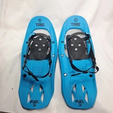 Tubbs Youth Flex Jr. Snowshoes  17" By 7 Inch Blue Traction Gripping 