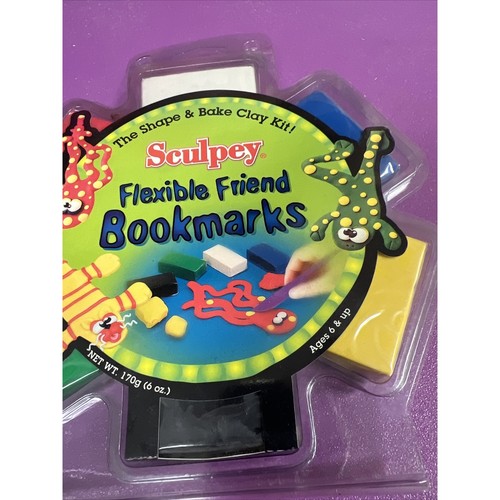 Shape & Bake Clay Kit Sculpey Flexible Friend Bookmarks Repositionable! Six Bar - Picture 3 of 13