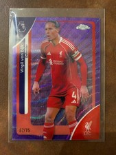2025-26 Topps Chrome Premier League Purple Wave #116 Virgil Van Dijk 67/75