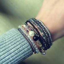 Hippie Beaded Bracelets for Women Trendy Stacks Boho Bead Bracelet Pack Festival