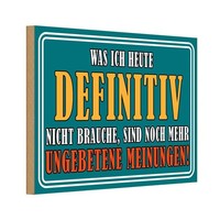 Holzschild 20X30 Cm Ungebetene Meinungen Dekoration Deko Geschenk Holz Schild